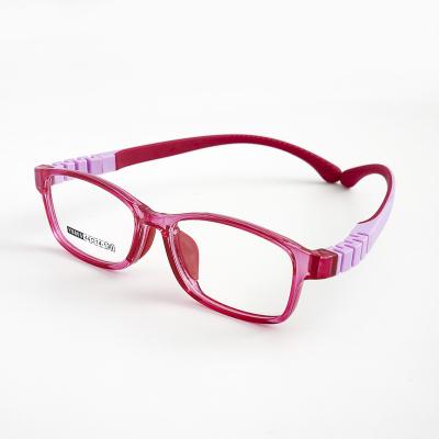 China Light Hot Sale Designer Colorful TR Transparent Silica Gel Eye Glasses Frame For Kids for sale