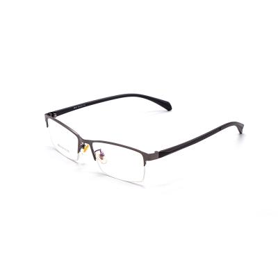 China Light wholesale custom brand tr90 retro metal rim rectangular half glass eye frame for sale