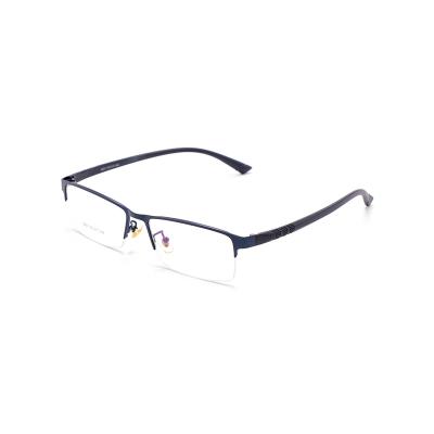 China New Style Half-frame Business Eyeglass Lightweight Stylish Steel Frames for sale