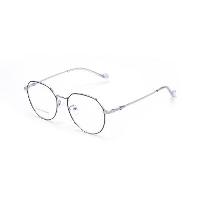 China Lightweight latest design round glass eyewear frames for young girls for sale