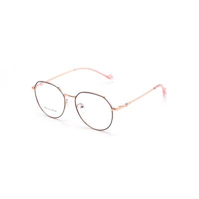 China 2021 Hot Selling Women's Light Weight Metal Gold Rim Eyewear Optical Eye Glass Frames for sale