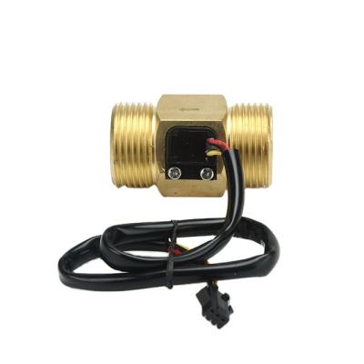 China Factory Direct Sales G1 Brass Double External Thread Hall Rate Liquid Water Flow Sensor for sale