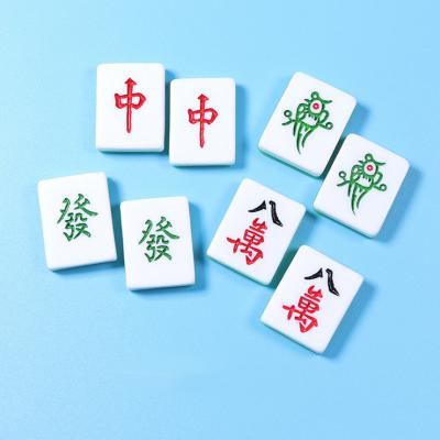 China Hot Selling China Mahjong Cabochons Flat Back Resin For Key Decoration Phone Chain Chain Accessories for sale