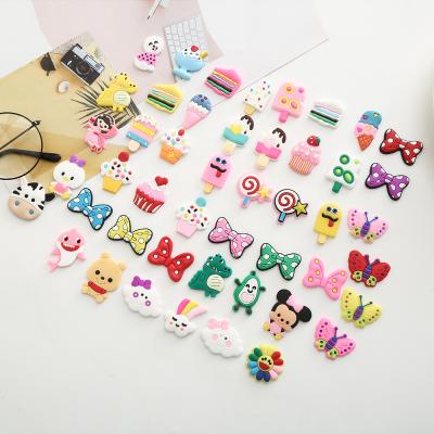 China Europe Cute Cartoon Cabochon Animal Sun Flat Back Bow Flower Art Resin Miniature Accessories Mobile Phone Decoration Diy for sale