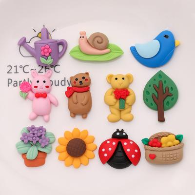 China Europe Flatback Cabochon Resin Cartoon Factory Hot Selling Animal Shape Opens Diy Hair Clip Jewelry Accessories for sale