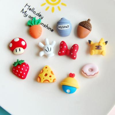 China Wholesale Europe Resin Food Fruit Palm Accessories Small Bell Bow Resin Flat Back Cabochons For Cell Diy for sale