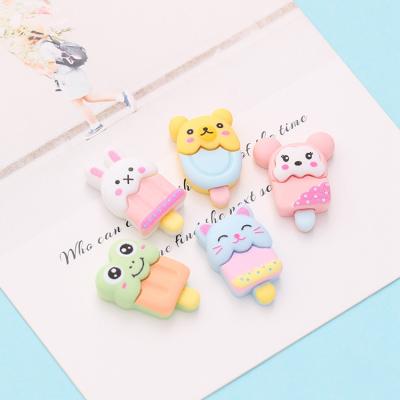 China Ice Cream Lolly Popsicle Kawaii Flatback Diy Europe Resin Ice Cream Cabochon For Diy Craft Decoration Jewelry Making for sale