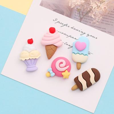 China Micro Europe Ice Cream Resin Doll House Landscape Ornaments Charms Accessories Flat-back Cabochon Craft for sale