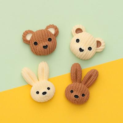 China Diy Flat Back Children's Flat Back Resin Accessories Europe Cartoon Bear Hair Accessories Stationery Box Decoration Accessories for sale