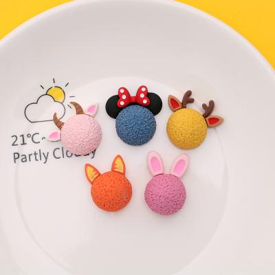 China Europe Cartoon Creative Plush Mobile Mini Resin Accessories Animal Phone Shell Wall Diy Decor for sale