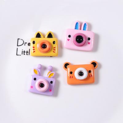 China Europe Hot Sale Kawaii Cartoon Animals Shape Camera Flatback Cabochon Resin Craft Diy Mobile Phone Case Jewelry Accessories Decoration for sale