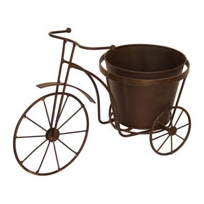 China New Iron Bicycle Plant Flower Pot Rack Garden Patio Decor Modern Indoor Outdoor Terrace Summerfield Nostalgic Bicycle Garden for sale