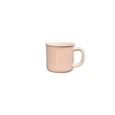 China Viable Small Two Tone Color Ceramic Mug With Handle Promotional Color Glazed Ceramic Mugs Coffee Mug With Custom Logo for sale