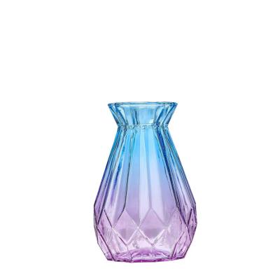 China Other Centerpiece Decorative Colored Clear Glass Flower Vase / Glass Vases for sale