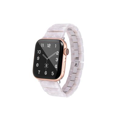 China Replacement and remove stainless steel resin band correa smart watch belt marble watch band series 5 for apple watch series se for sale