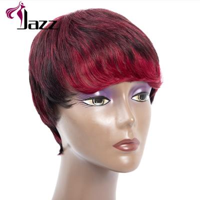 China Wholesale Popular Indian Human Machine Made Cuticle Aligned Hair Silky Straight Wave P Color Wig Human Hair Wigs for sale