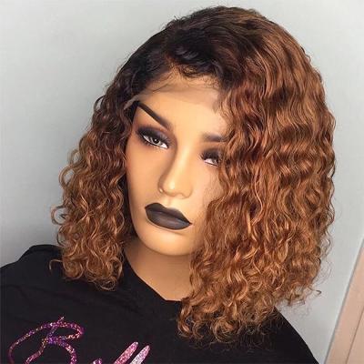 China Wholesale Curly Curly 4x4 Lace Front Human Hair Wigs Short Bob Frontal Burgundy Lace Wig Curly 13x4 Wave Closure for sale