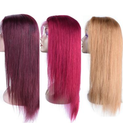 China Silky Straight Wave 150% Density Pre Plucked Straight 4*4 Lace Closure Wig Different Colors In Stock for sale