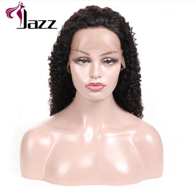 China Curly Curly Wholesale 9a Grade 8-26 Inches Kinky Curly Full Lace Front Human Hair Wig With Baby Hair for sale