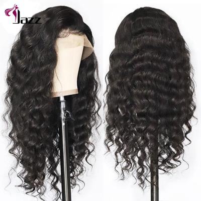 China Best High Density 200% Density Color 4*4 5*5 Lace Closure Wig HD Deep Natural Transparent Lace Wig 13*6 Deep Wave Deep Wave Frontal Loose Wigs for sale