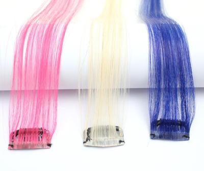 China Rainbow Curly Hair Extension Clip , Colorful One Piece Hair Extension Clip In Ombre Color for sale