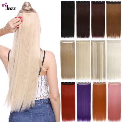 China Silky Straight Wave One Piece Clip In Remy Hair Extensions 5 Clips, Clip In Hair Extension 3/4 Head In One Piece for sale