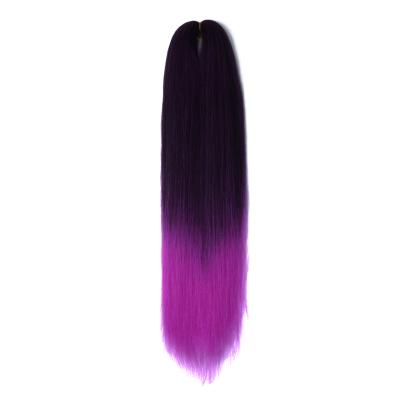 China private label hot water setting 58 colors different length pre stretched layered end braiding hair in stock Pre-stretched briaidng hair for sale