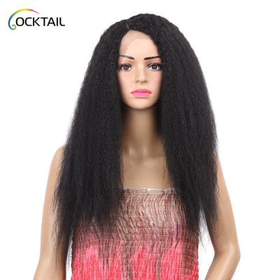 China Brazilian Yaki Kinky Straight Virgin Hair Lace Front Wig Curly Yaki Straight Hair Pre Plucked Transparent 13x4 Lace Frontal Hair for sale