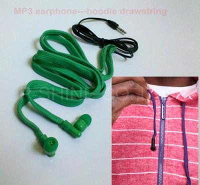 China Drawcord inbuilt MP3 headphone washable earphones for hoodie/garment for sale