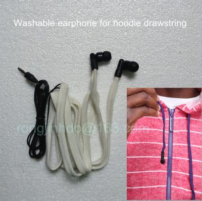 China China supplier Washable headphone woven tap earphone for garment drawstring for sale