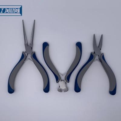 China JEWELRY WORK Guaranteed Quality Price Appropriate Wire Looping Microlink Factory Mini 125mm Bent Nose Jewelry Pliers for sale