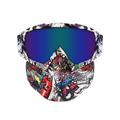 China Motorcycle Fashionable Good Quality Outdoor Windproof Helmet Mask Retro Harley Riding Sight Eye Colorful Cycling Glasses for sale