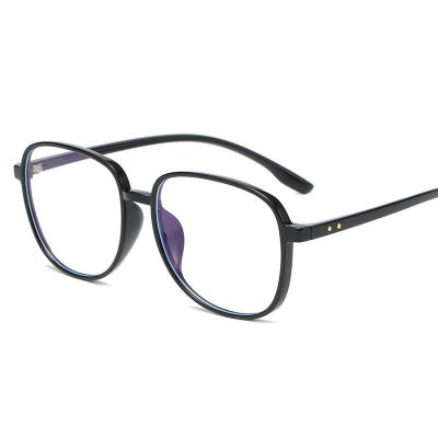 China New Trendy TR90 Eye Sight Simple Blue Light Anti Eye Glasses With Big Frame for sale