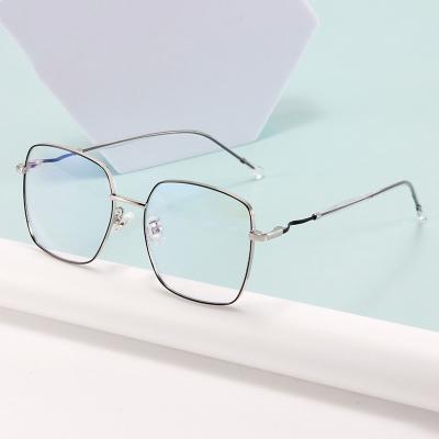 China Fashionable oversized large frame square glasses frame anti-blue light and anti-radiation flat mirror women eyewear glasses for sale