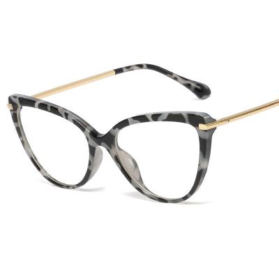 China Anti spring TR90 mirror frame retro eye blue lightweight women glass eyewear fashionable metal female legs for sale