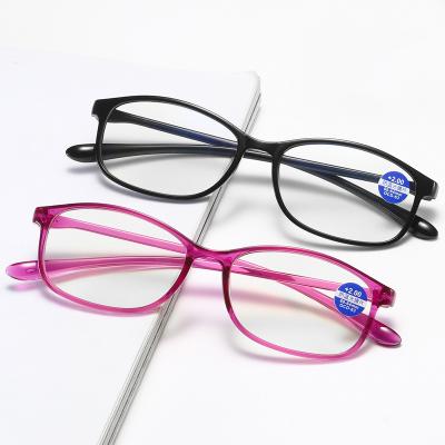 China Modern Fashion High Definition Super Resin TR90 Unisex Blue Light Blocking Presbyopic Glasses for sale