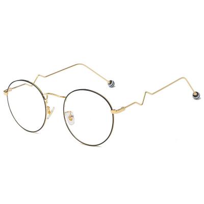 China Wholesale New Selling Candy Pearl Personality Fashion Glass Myopic Optical Sight Glass Hot Fashionable Myopic Female Round Frame Foot for sale