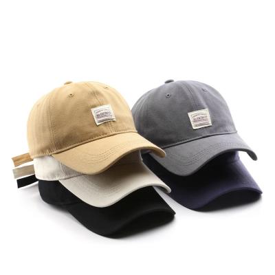 China Fashion trend patch brim baseball hat soft comfortable Korean fabric curved outdoor sports for men and women travel personality baseball hats for sale