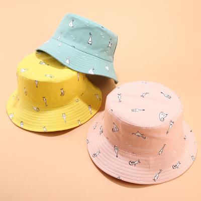 China New Trend Soft Comfortable Double Sided Wear Fisherman Hat For Outdoor Students Summer Leisure Cartoon Sunshade Bucket Hat for sale