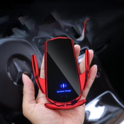 China QI Compliant Device Charging Popular Car Charger 15W Wireless Fast Charging Sensor Car Smart Holder and Wireless Charger Stand for iPhone13 for sale