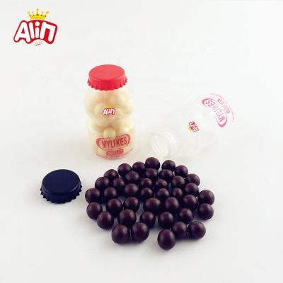 China Cookie filling icing chocolate in baby bottle white and crunchy black chocolate beans BALL for sale