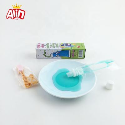 China Diy Natural Toothbrush Shape Fruity Hard Candy Plus Toothpaste Shape Jelly Fun Surprise Candy for sale