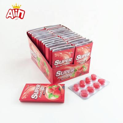 China Fruit Candy Strawberry Flavor Natural High Quality Portable Super Hard Candy for sale