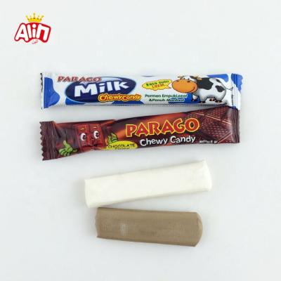 China Box of two-flavor normal two color delicious chewy chocolate and milk candy for sale