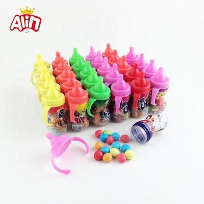 China Lovely Natural Milk Color Bottle Soft Candy Fruity Crispy Puffed Candy for sale