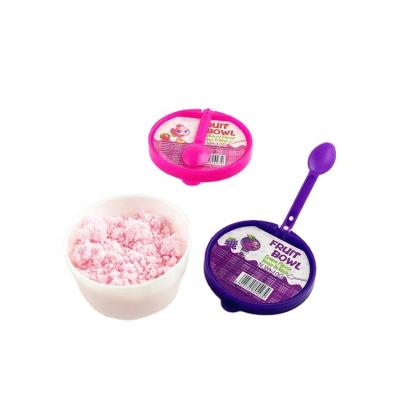 China Natural Grape And Strawberry Flavor Fruit Bowl With Spoon Can Be Flush Water Powder Sugar for sale