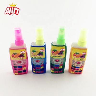 China Full Size Cell Phone Shaped Vessel Fruity Liquid Spray Candy for sale