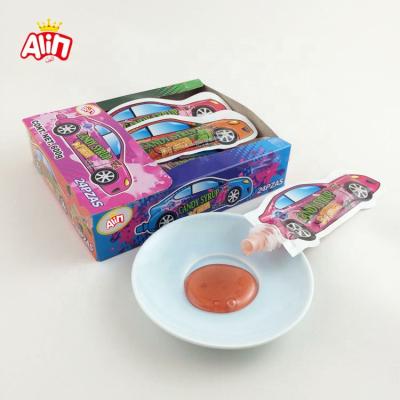 China Health Automobile Shape Bag With Sweet Fruity Syrup Candy for sale