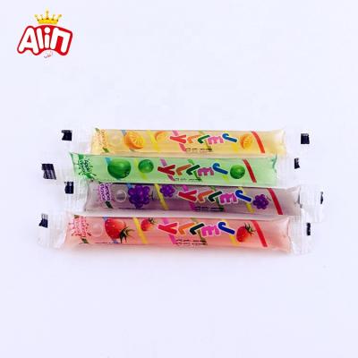 China Natural HALAL Multi Fruit Flavor Mini Stick Strip Jelly With Big Barrel Soft Candy for sale