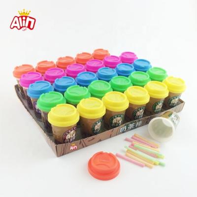 China Natural Mini Cute Milk Tea Cup With Fruity Yogurt 8g Flavor CC Stick Candy for sale